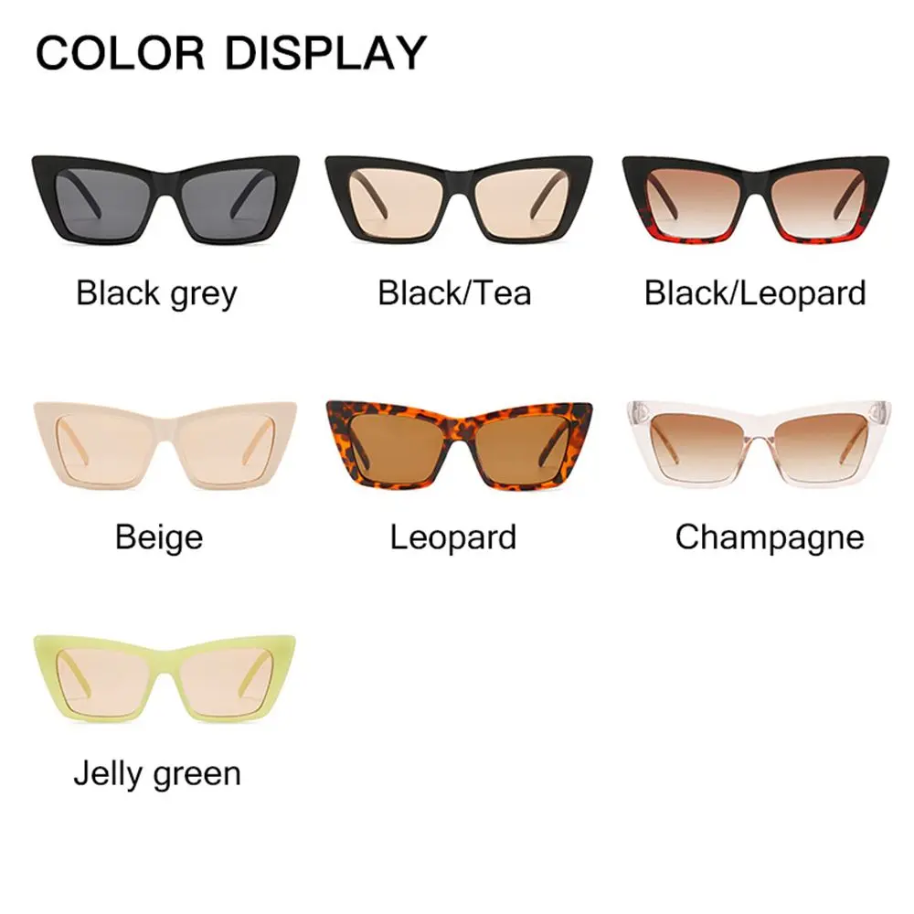 Trendy Cat Eye Sunglasses for Women/Men Retro Square Sun Glasses UV400 Protection Eyewear Summer Shades Fashion Accessories