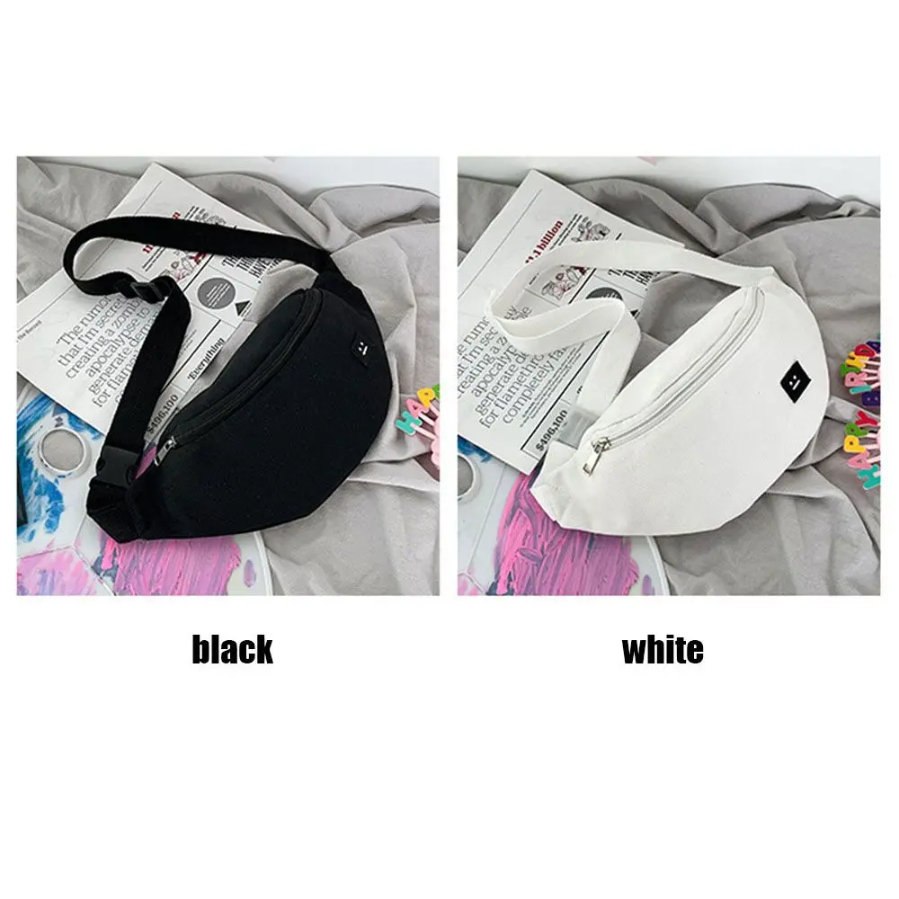 Women Fanny Pack Waist Bags Canvas Bum Bag Travel Chest Bags Fashion Crossbody Shoulder Bags