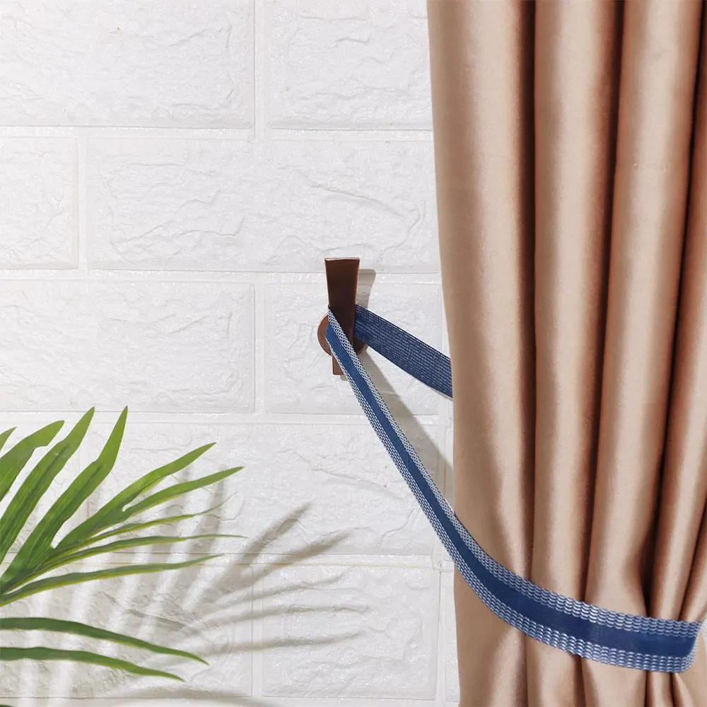 2pcs Wall Mounted Metal Curtain Hooks Holdback Decorative Drapery Curtain Hanger