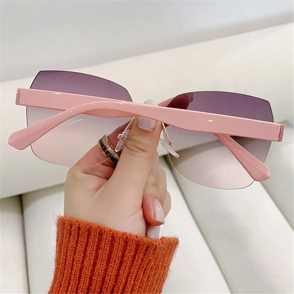 Vintage Rimless Sunglasses 2022 New Women Gradient Sunglasses  Summer Shades Fashion UV400  Frameless Sun Glasses Ladies