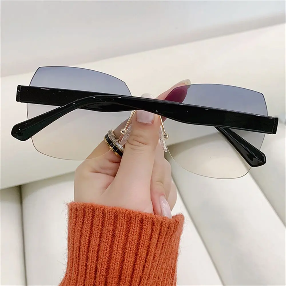 Vintage Rimless Sunglasses 2022 New Women Gradient Sunglasses  Summer Shades Fashion UV400  Frameless Sun Glasses Ladies
