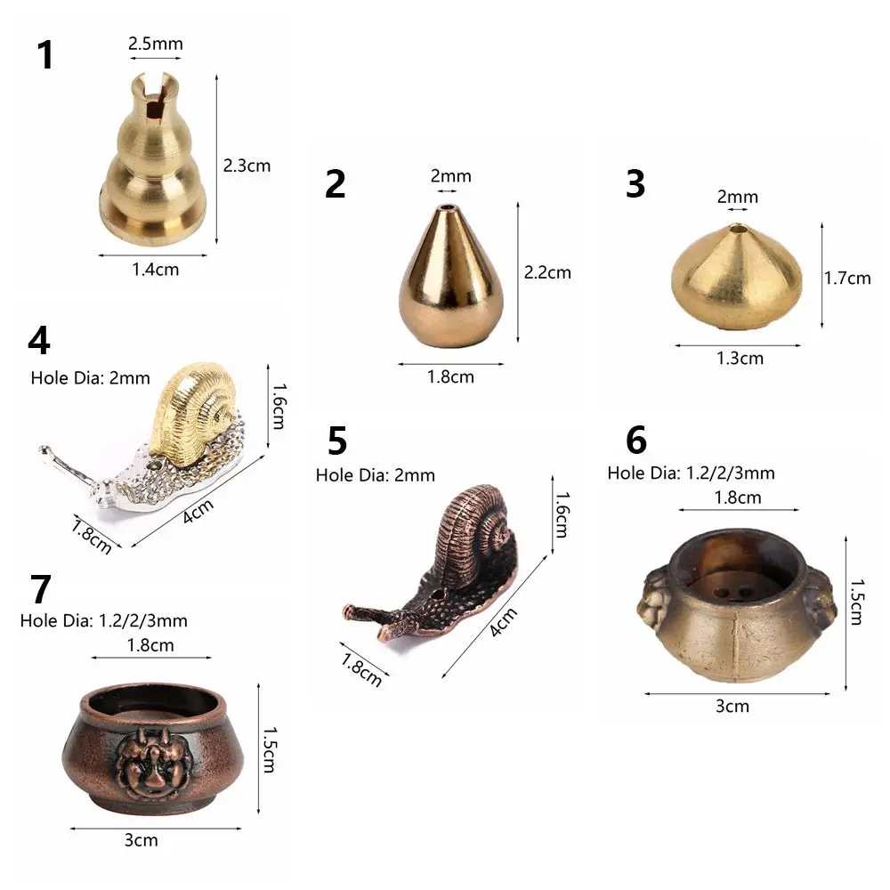 Mini Cafe Ornament Home Decor Buddhism Gadgets Ash Catcher Joss-stick inserted Incense Holder Copper Censer