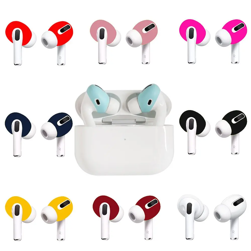 2pcs Silicone Earphone Case Cover For Airpods Pro Soft Ultra Thin Earphone Tips Anti Slip Earbud For Apple AirPods Pro