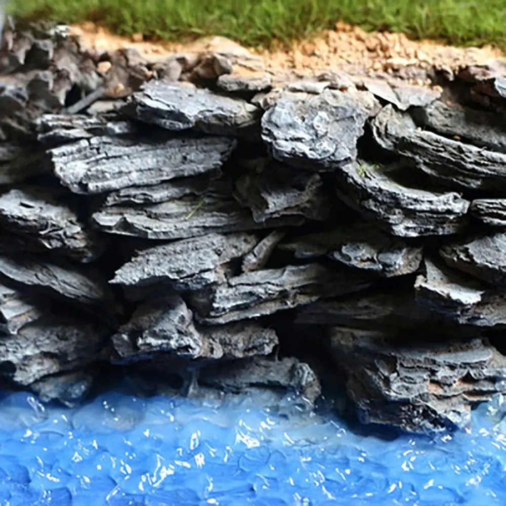 Fairy Garden Accessories Bark 50g Simulation Bench Rock Stone Sand Table Layout Scene Model Railway Scenery