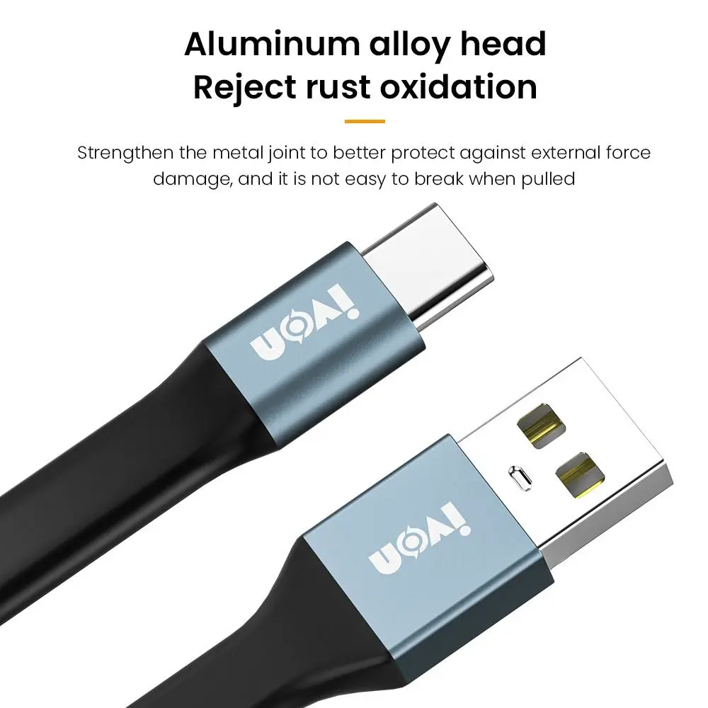 Ultra Short Keychain USB Data Cable 3.1A Max Fast Charging Cable Micro Type-C To USB A Phone Charger Cord For Smart Phone Tablet