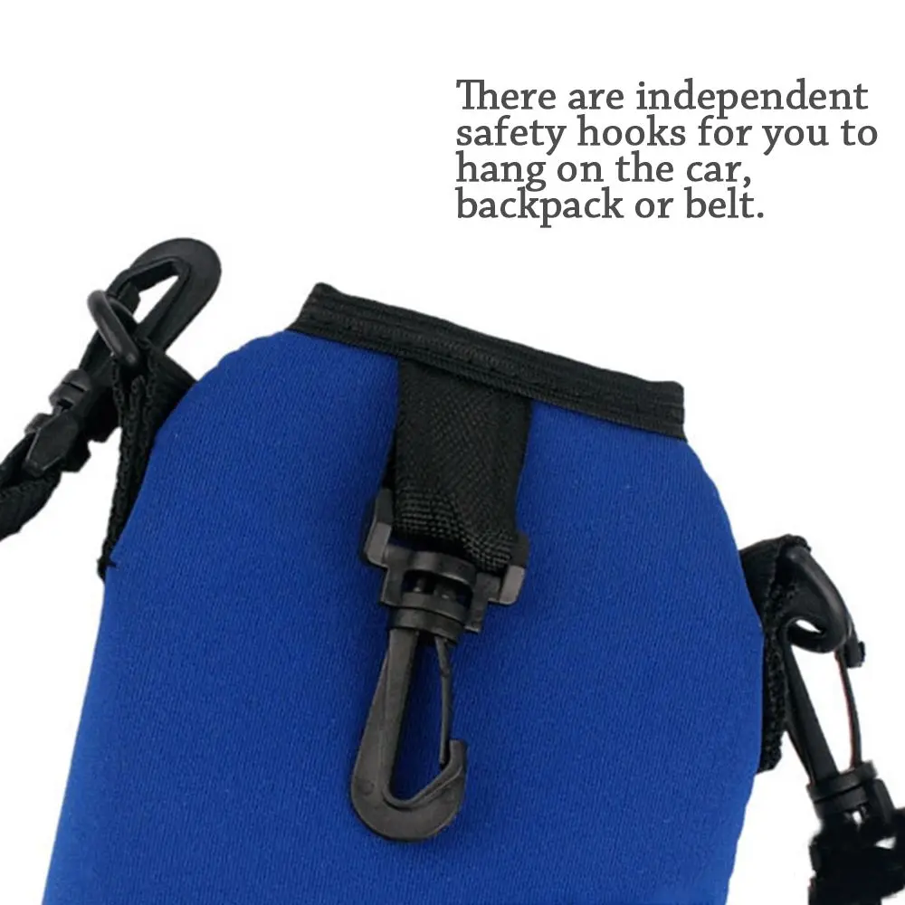 750ML Bottle Holder Bag Pouch With Adjustable Shoulder Strap Water Bottle Carrier Insulated Neoprene Water Bottle Holder Bag