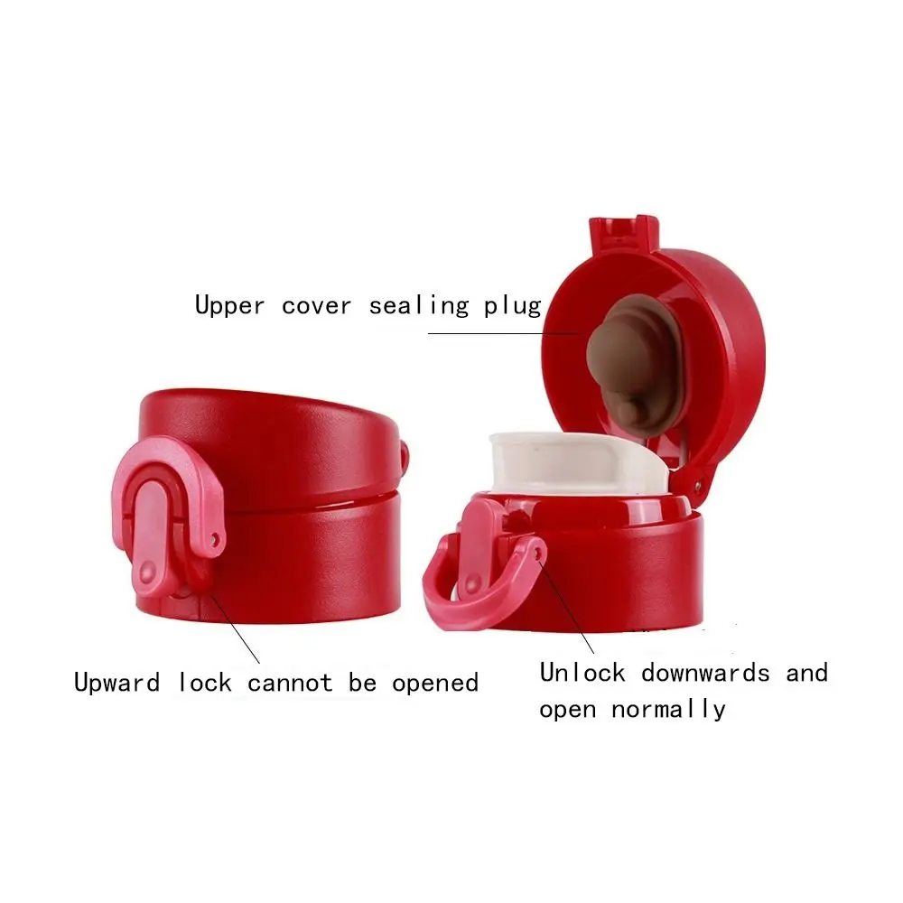Replacement Water Bottle Cup Lid Universal Splash Proof Plastic Therms Cup Bounce Cap Portable Sealing Bottle Cover for Bottle