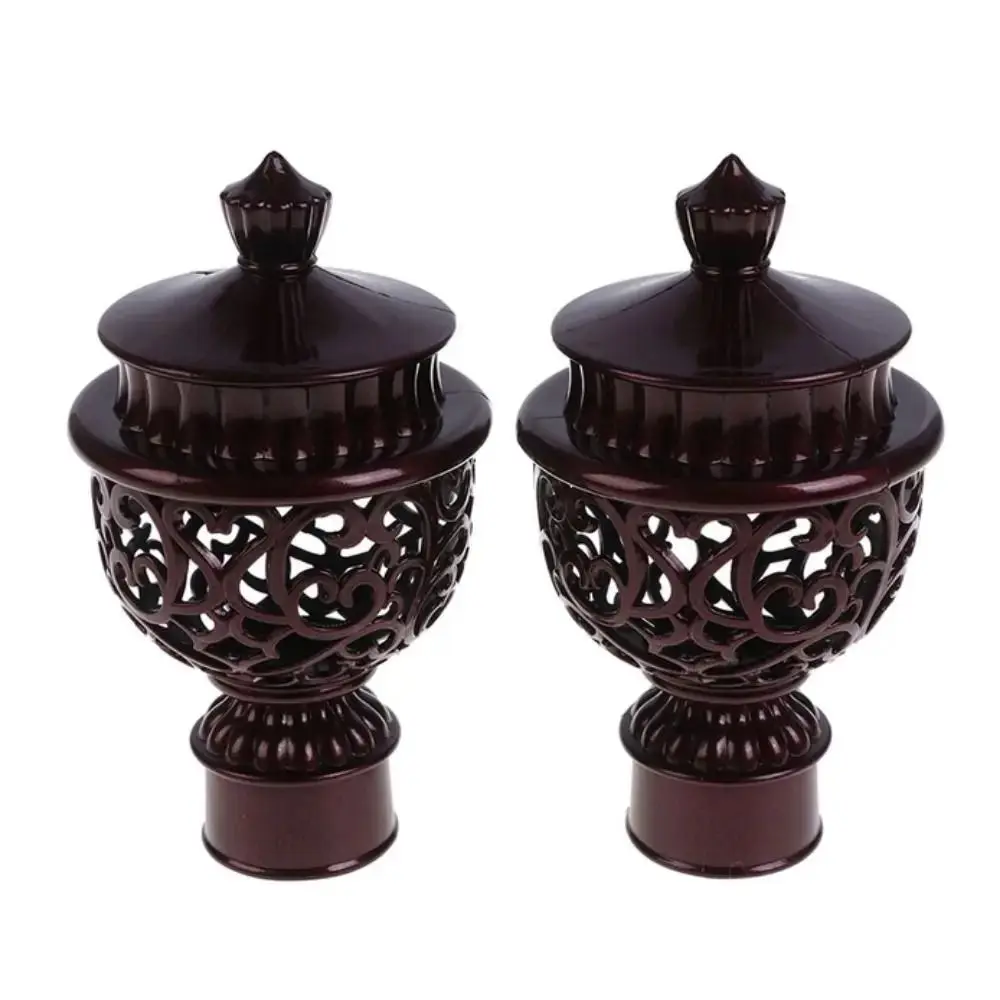 4Pcs/set Fashionable Curtain Rod Decorative Head Home Decor European Style Roman Pole Sealing Plug Practical
