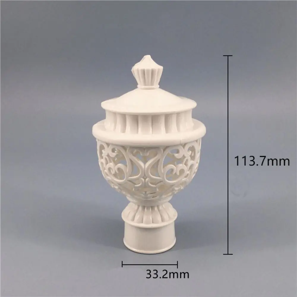 4Pcs/set Fashionable Curtain Rod Decorative Head Home Decor European Style Roman Pole Sealing Plug Practical