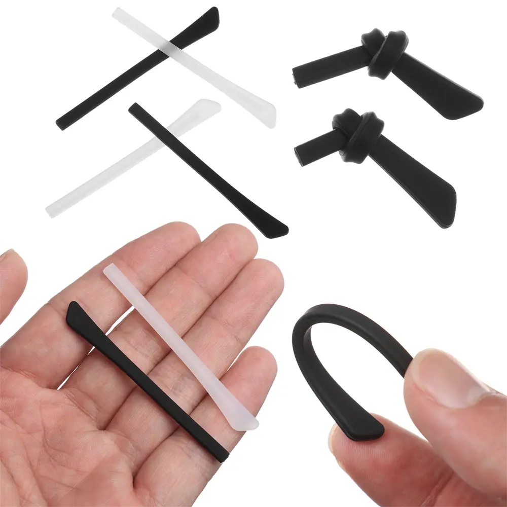4 Pairs Glasses Sunglasses Slip Sets Glasses Leg Sets Anti Slip Silicone Ear Hook Temple Tip Holder Hook Glasses Accessory
