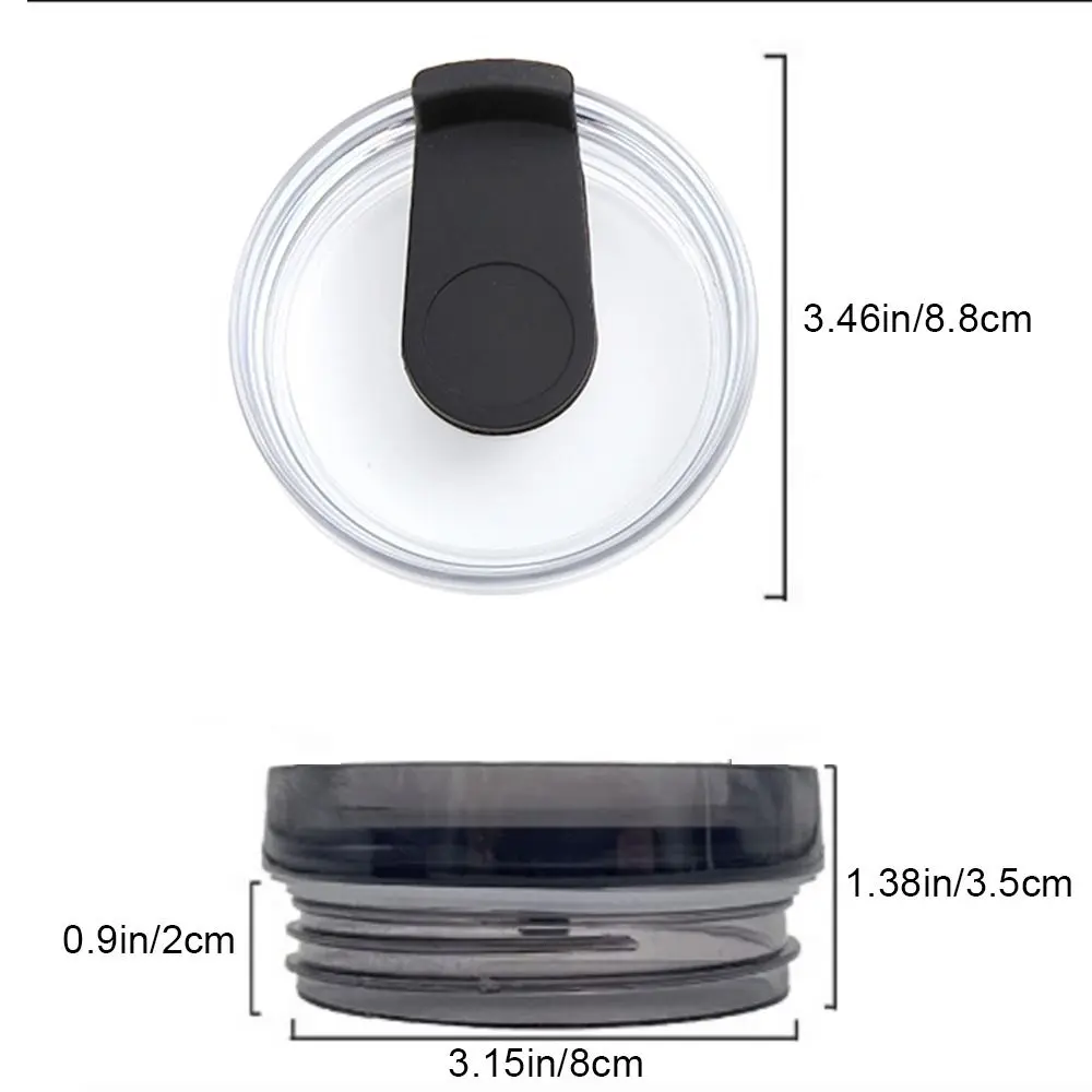 Sealing Bottle Cover for 20oz/30oz Splash Spill Proof Plain Plastic Replacement Lids for Tyeso/Stanley Tumber Cup Cap Multicolor