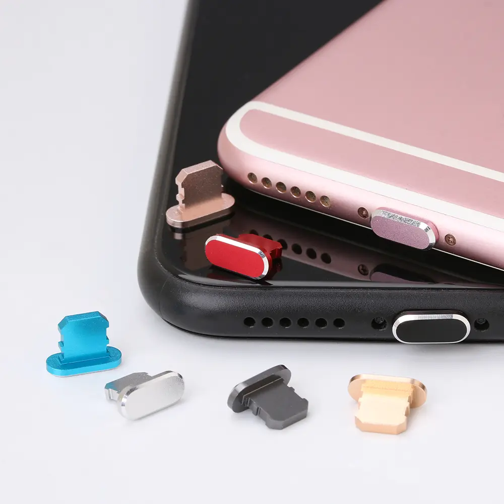 2pcs Metal Anti Dust Charger Dock Plug Stopper Cap Cover for iP 13 12 11 Pro Max X XR Max 8 7 6S Plus
