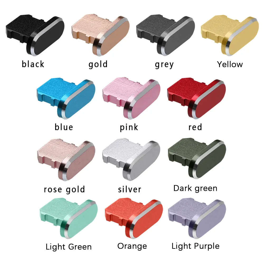 2pcs Metal Anti Dust Charger Dock Plug Stopper Cap Cover for iP 13 12 11 Pro Max X XR Max 8 7 6S Plus