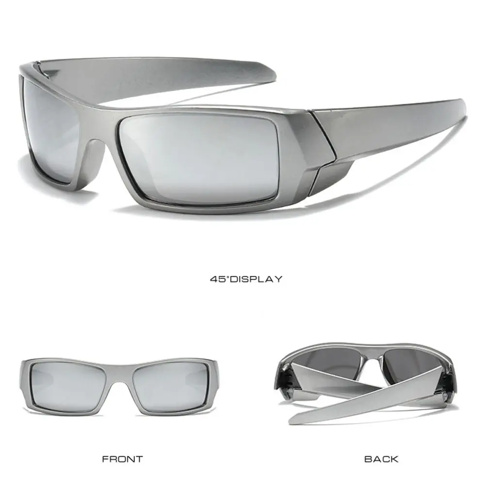 Wrap Around Y2K Sunglasses Futuristic Sports Sun Glasses 2022 Trendy Fashion Shades Vintage Punk Goggle Eyewear