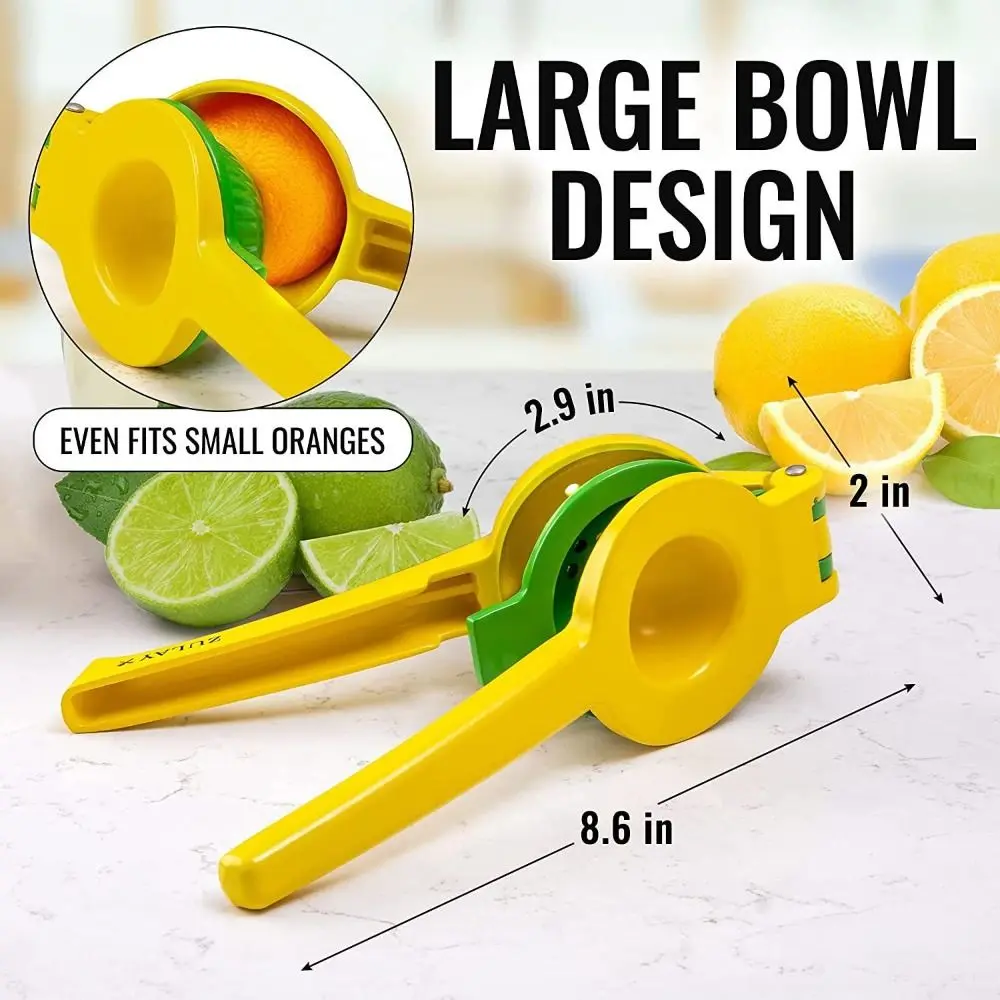 Plastic Lemon Lime Squeezer Manual Citrus Press Juicer 2 in 1