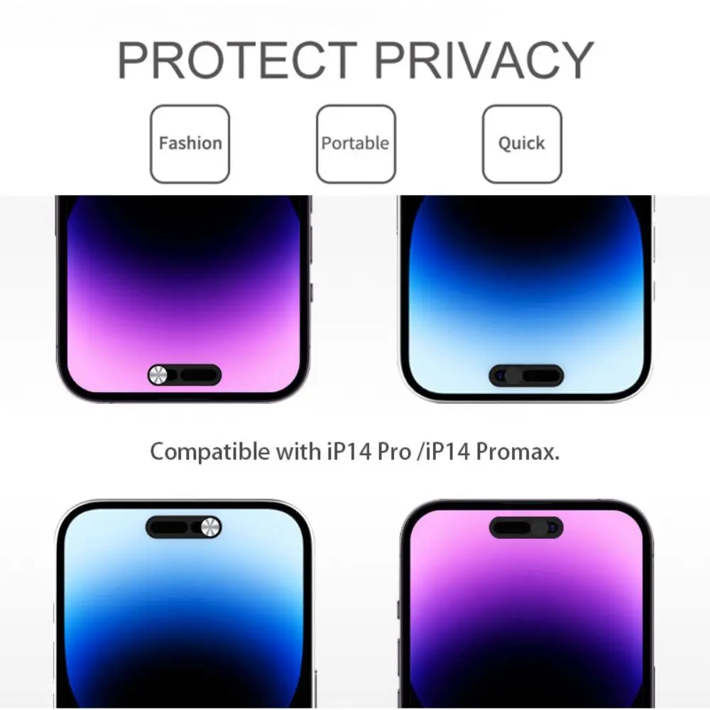 3PCS Metal Webcam Cover Phone Lens Stickers for iPhone 14 14 ProMax Plus Privacy Slider Camera Cover for iPhone 14 Series