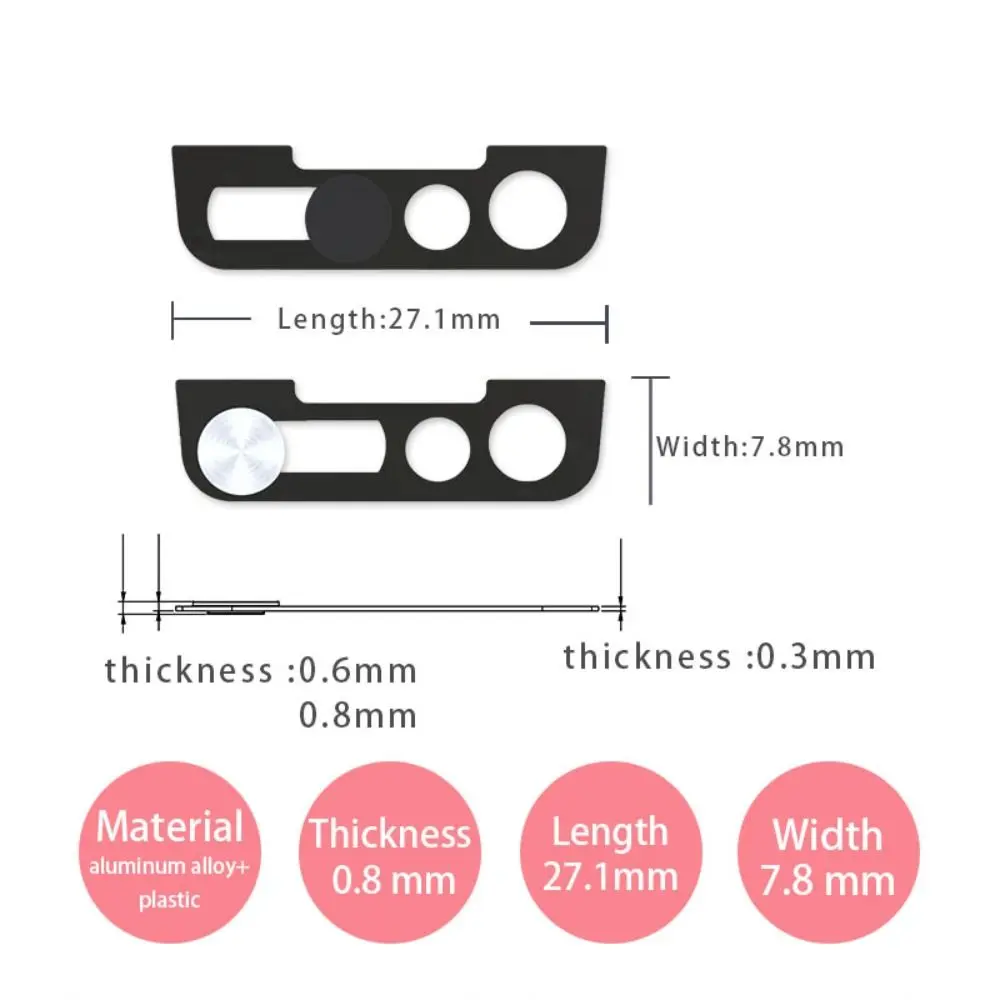3PCS Metal Webcam Cover Phone Lens Stickers for iPhone 14 14 ProMax Plus Privacy Slider Camera Cover for iPhone 14 Series