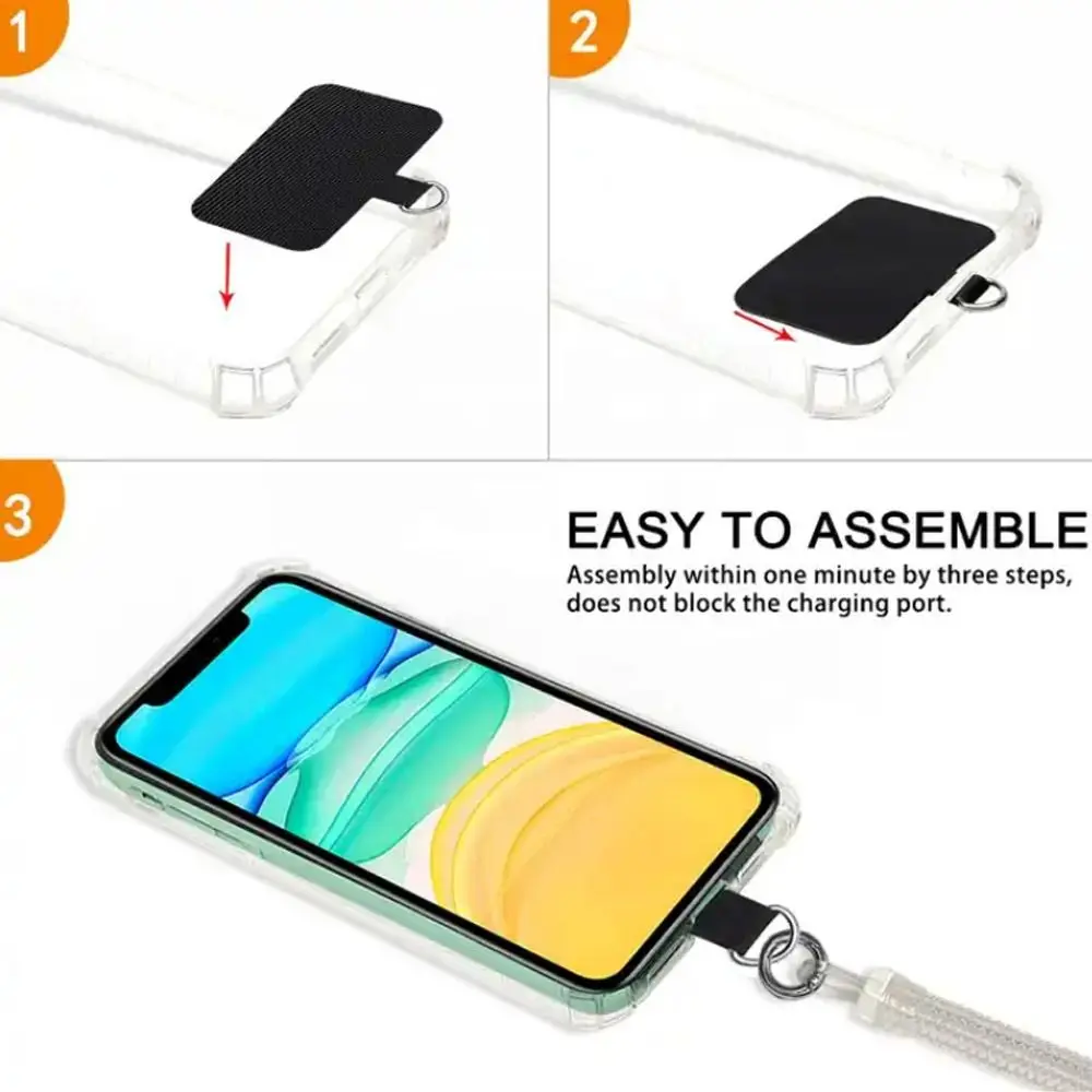 Spring Loaded Mobile Phone Lanyard Lanyard Fixing Piece for Anti-Lost Mobile Phones Spring Lanyard Phone Holder