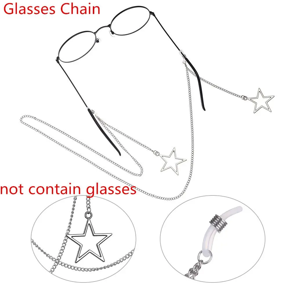 New Fashion Womens Penadant Eyeglass Chains Hollow Star Sunglasses Reading Glasses Chain Eyewears Cord Holder Neck Strap Rope