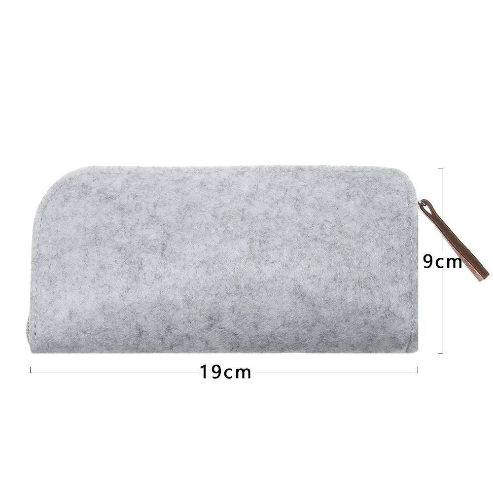 Multifunctional Wool Felt Cloth Zipper Portable Glasses Case Bag Sunglasses Case Box Soft Portatives Protector Eyeglasses Pouch
