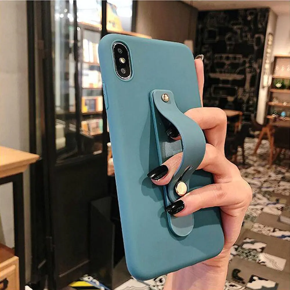 Silicone Phone Hand Band Holder Finger Ring Push Pull Grip Stand Candy Color Bracket
