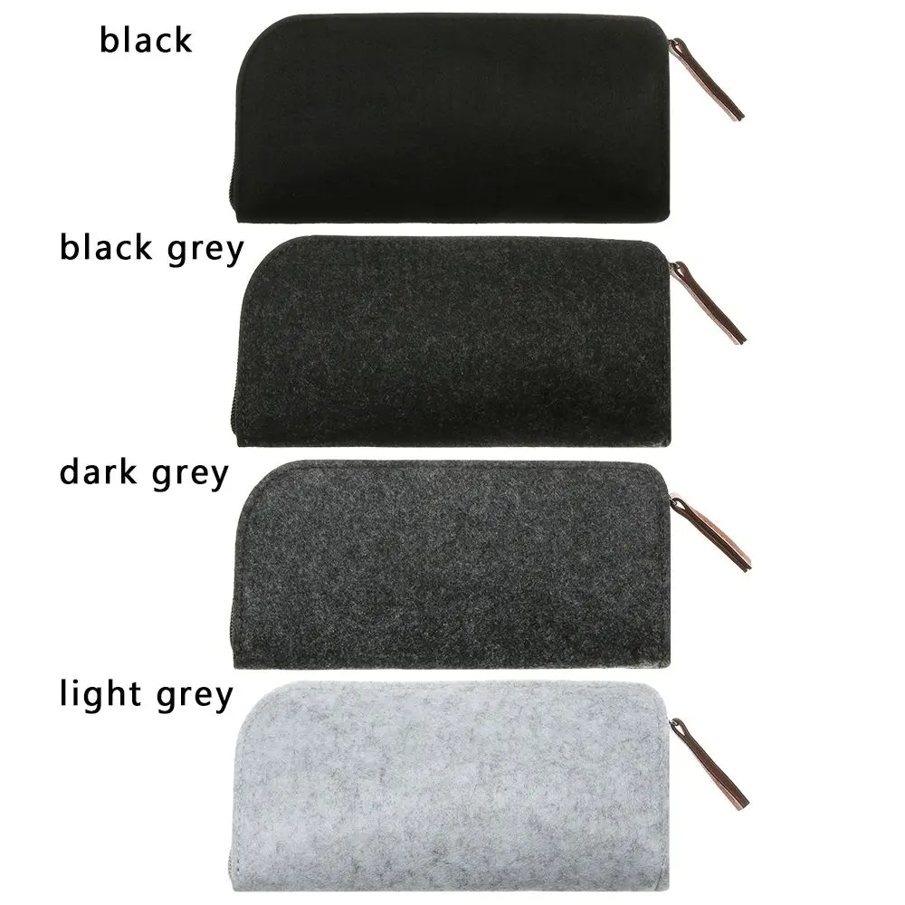 Multifunctional Wool Felt Cloth Zipper Portable Glasses Case Bag Sunglasses Case Box Soft Portatives Protector Eyeglasses Pouch