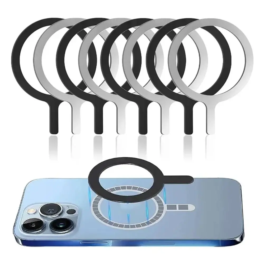 Q Styling Stainless Steel Magnetic Metal Plate Ring For Magsafe Wireless Charger Iron Sheet Sticker Magnet for Car Phone Holder