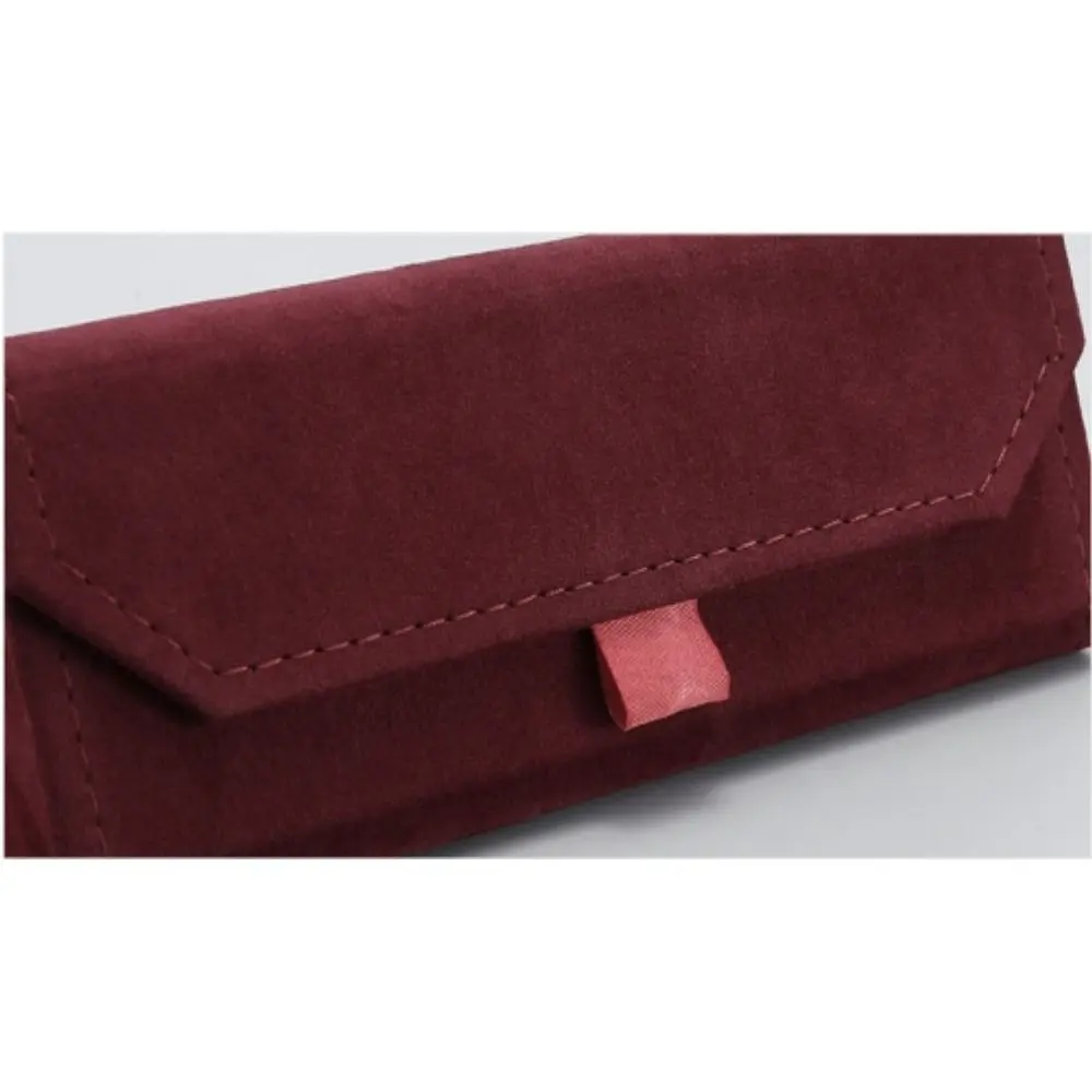 European Hot velvet triangle folding glasses Women case Elegant sunglasses case men soft noble reading glasses box Wholesale
