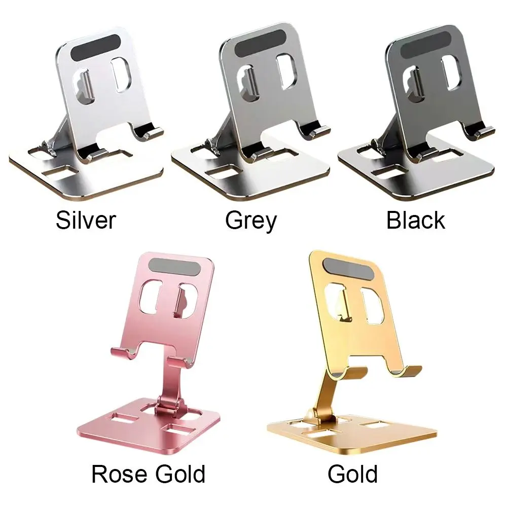 Universal Aluminum Alloy Mobile Phone Holder Stand Foldable Desktop Stand Holder Adjustable Cell Phone Holder