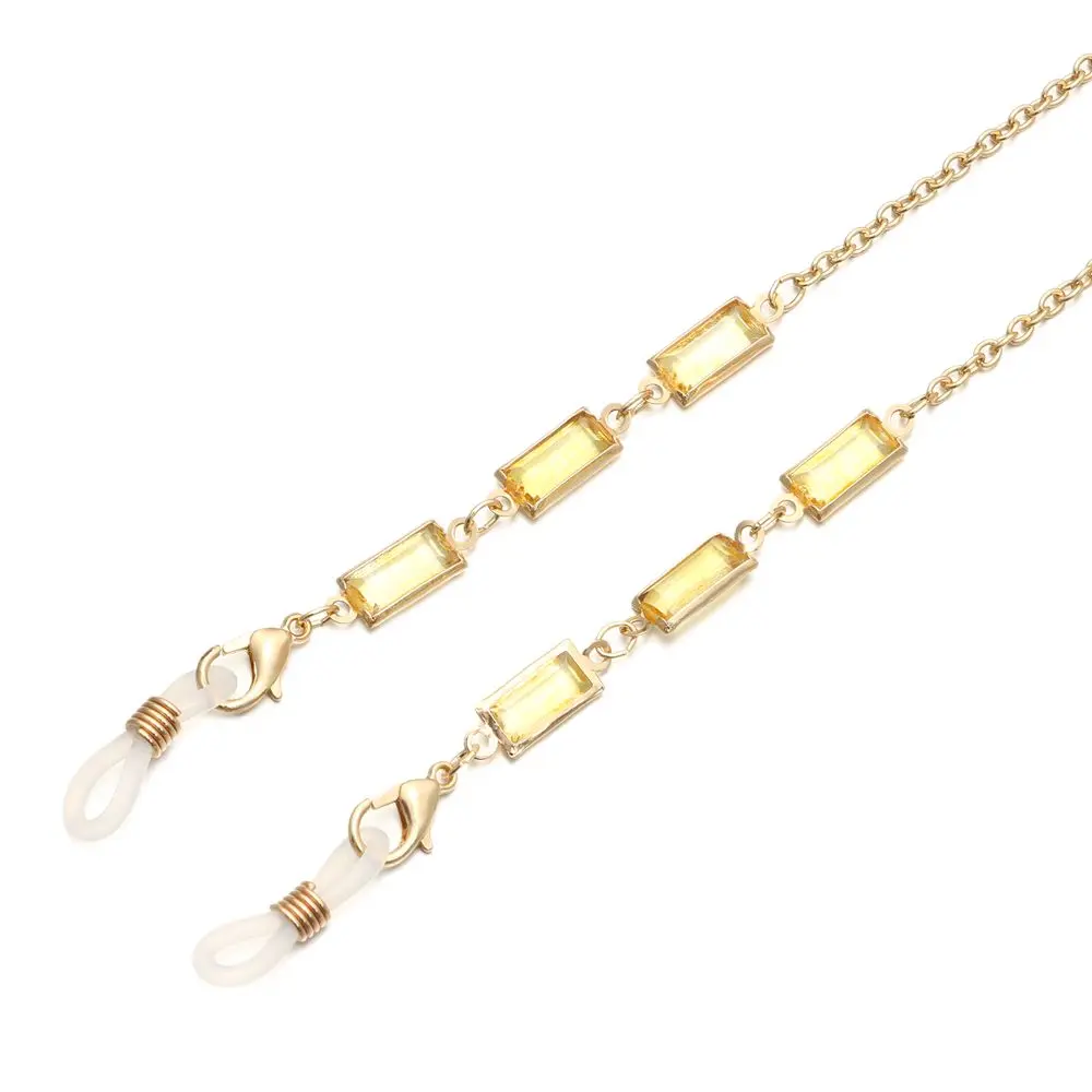 Crystal Beaded Glasses Chains Metal Sunglasses Lanyards Anti-lost Eyeglasses Strap Cord Holder Fashion Eyewear Accessories