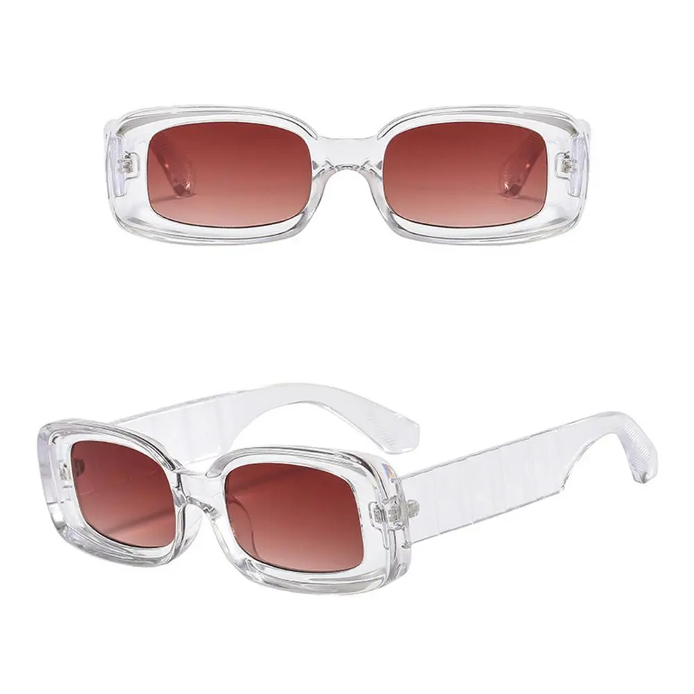 Clear Blue Sunglasses Men Women Retro Sun Glasses Vintage Shades Square Sun Glasses UV400 Eyewear