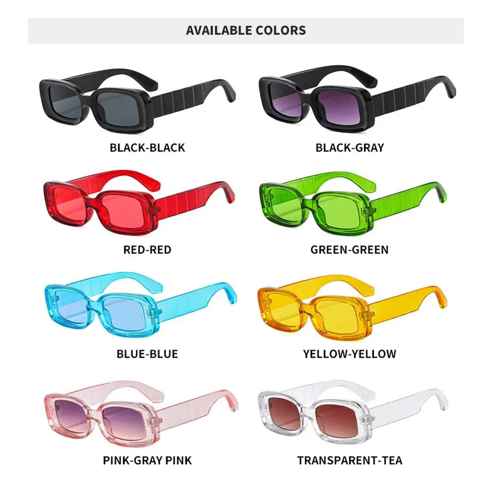 Clear Blue Sunglasses Men Women Retro Sun Glasses Vintage Shades Square Sun Glasses UV400 Eyewear