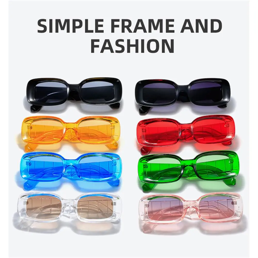 Clear Blue Sunglasses Men Women Retro Sun Glasses Vintage Shades Square Sun Glasses UV400 Eyewear