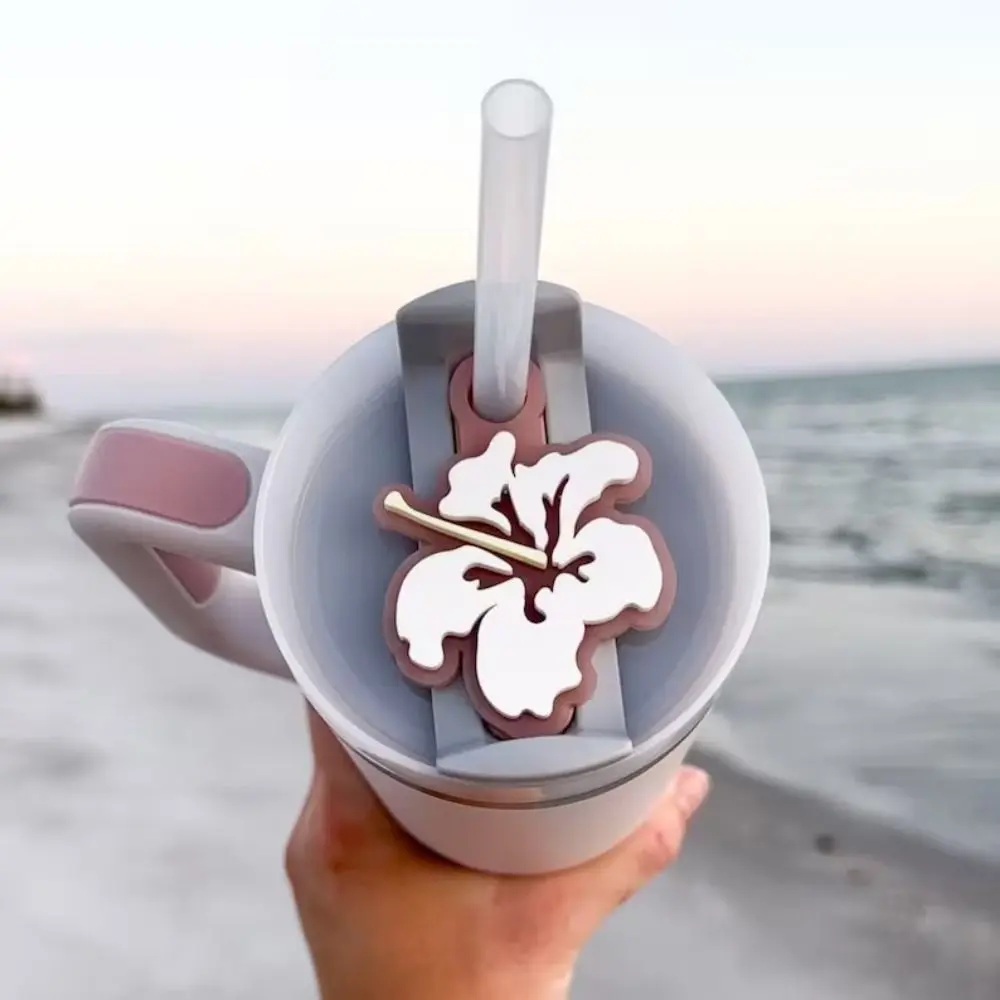 Flower Tumbler Nameplate for 40 oz Stanley Quencher Lid Name Tag, For Stanley Cup accessories, Tumbler Lid Topper Gift