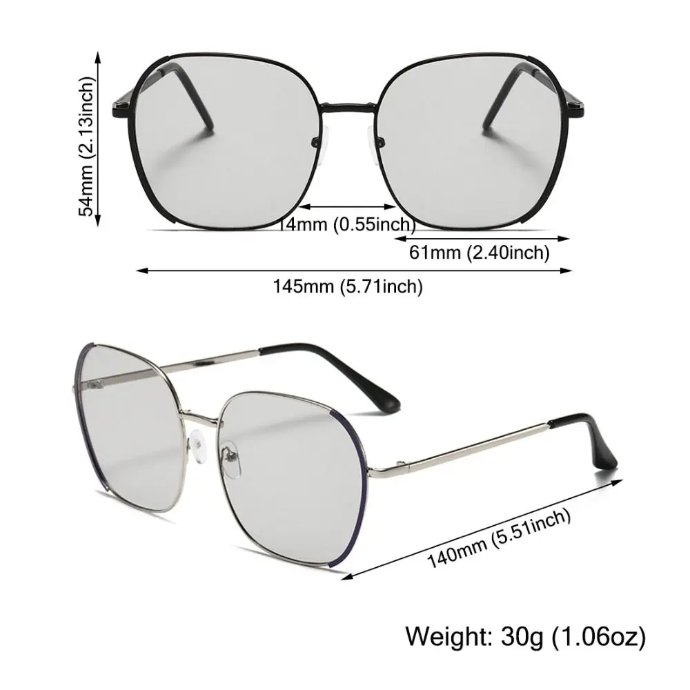 Oversized Polarized Sunglasses for Women & Men Anti-UV Sun Glasses Fashion Gradient Shades UV400 Summer Eyewear