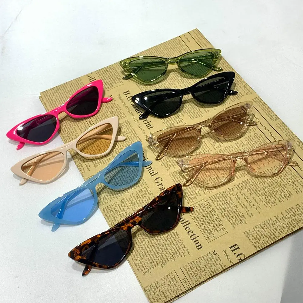 Vintage Cat Eye Sunglasses Retro Small Frame Sun Glasses for Women UV400 Protection Eyewear Trendy Shades Streetwear Accessories