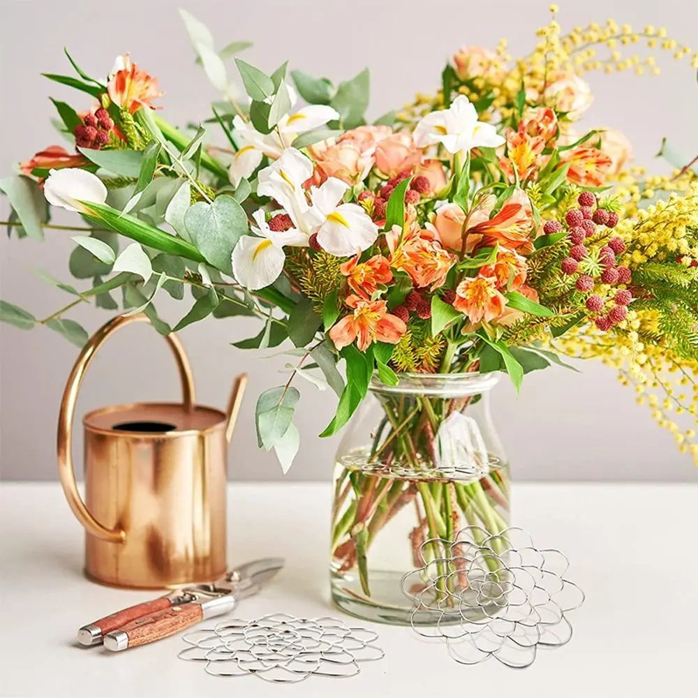 Bouquet Twister Flower Lid Supplies Flower Vase Arrangement Wearable Reusable Floral Arrangement Holder Stainless Steel