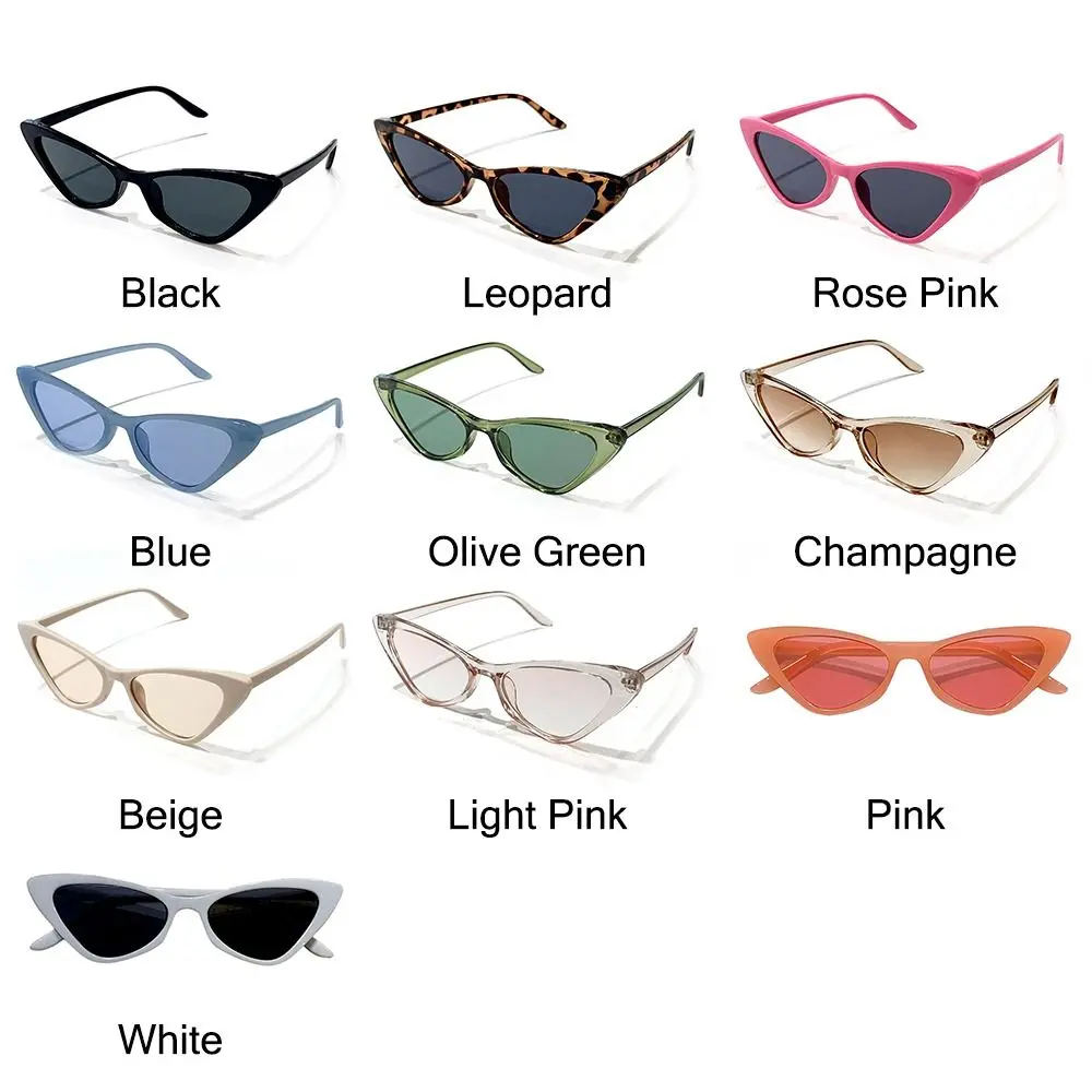 Vintage Cat Eye Sunglasses Retro Small Frame Sun Glasses for Women UV400 Protection Eyewear Trendy Shades Streetwear Accessories