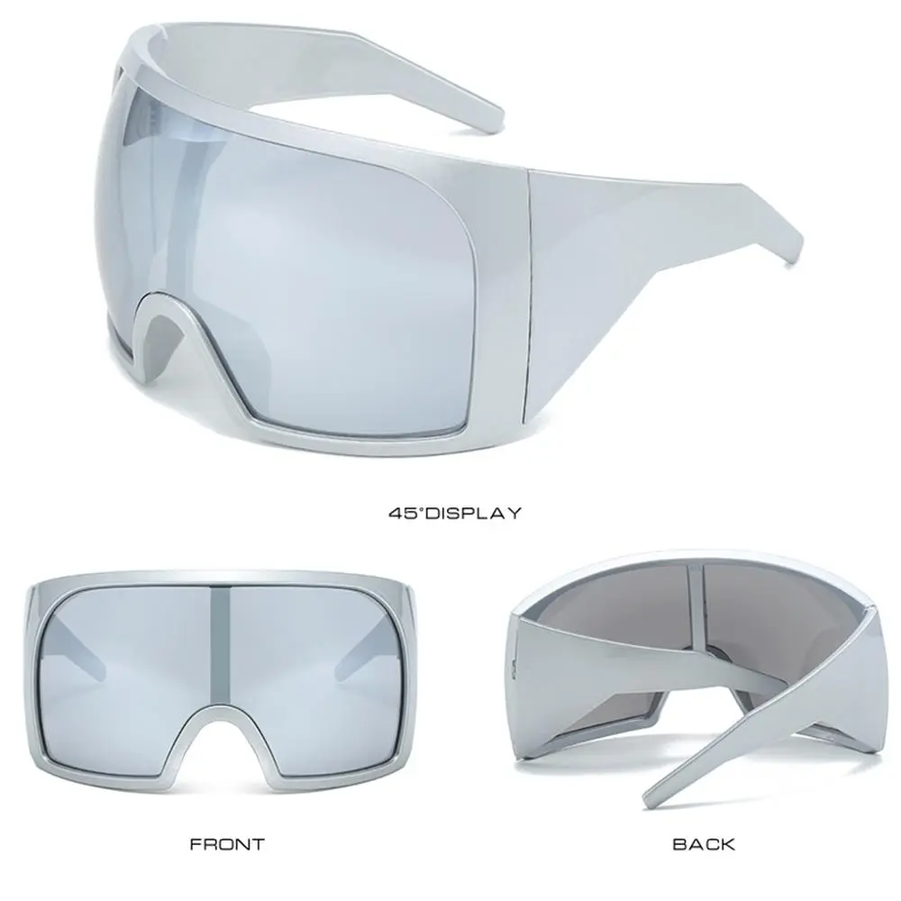 Oversized Punk One-piece Sunglasses Goggle New Women Men Luxury Sun Glasses Female Surround Shades 2000'S Eyewear