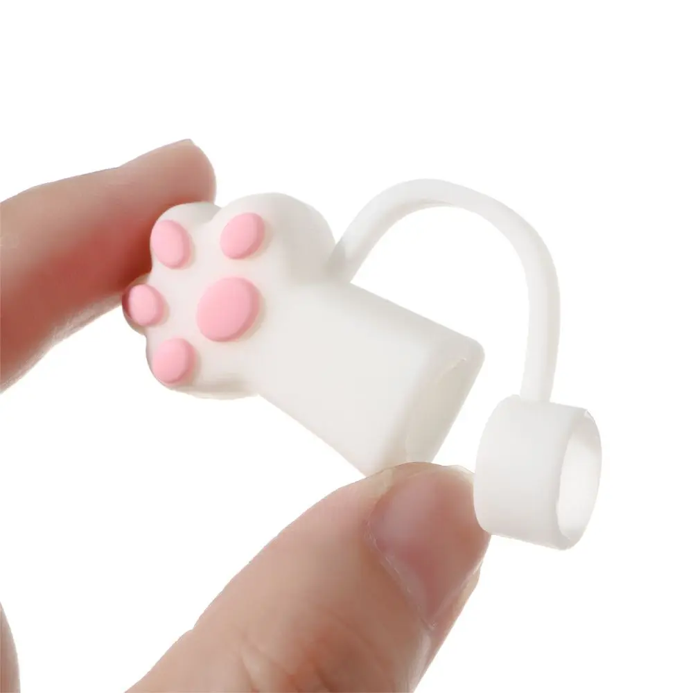 1 PC Creative Silicone Straw Stopper Reusable Dust Cap Glass Cup Accessories Cartoon Stopper Cover Kitchen Drink Cleaner