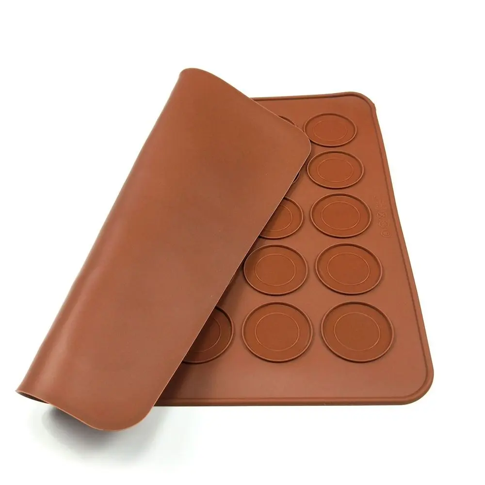 Silicone Macaron Mat Tray DIY 30/48 Circles Muffin Mould Oven Baking Mold