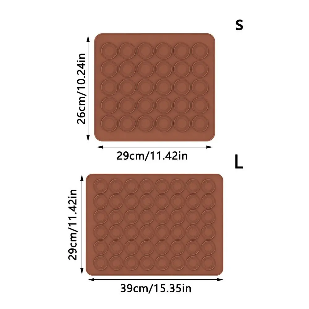 Silicone Macaron Mat Tray DIY 30/48 Circles Muffin Mould Oven Baking Mold