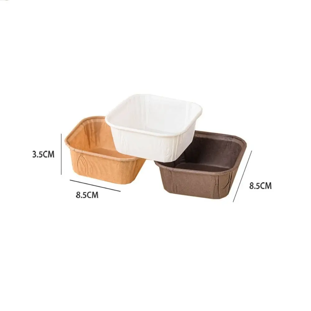 50Pcs Coffee Cupcake Liner Baking Cup Square Muffin Cupcake Paper Cups Wrapper Wedding Cake Decorating Caissettes Muffins Papier