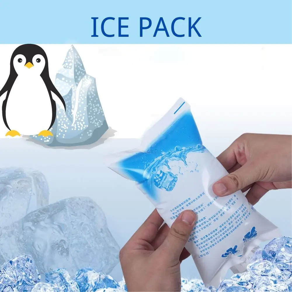 1PC Reusable Ice Pack Water Injection Gel Dry Cooler Bag Icing Bags Cold Compress Refrigerate Food Keep Bags Ice Cream Tools