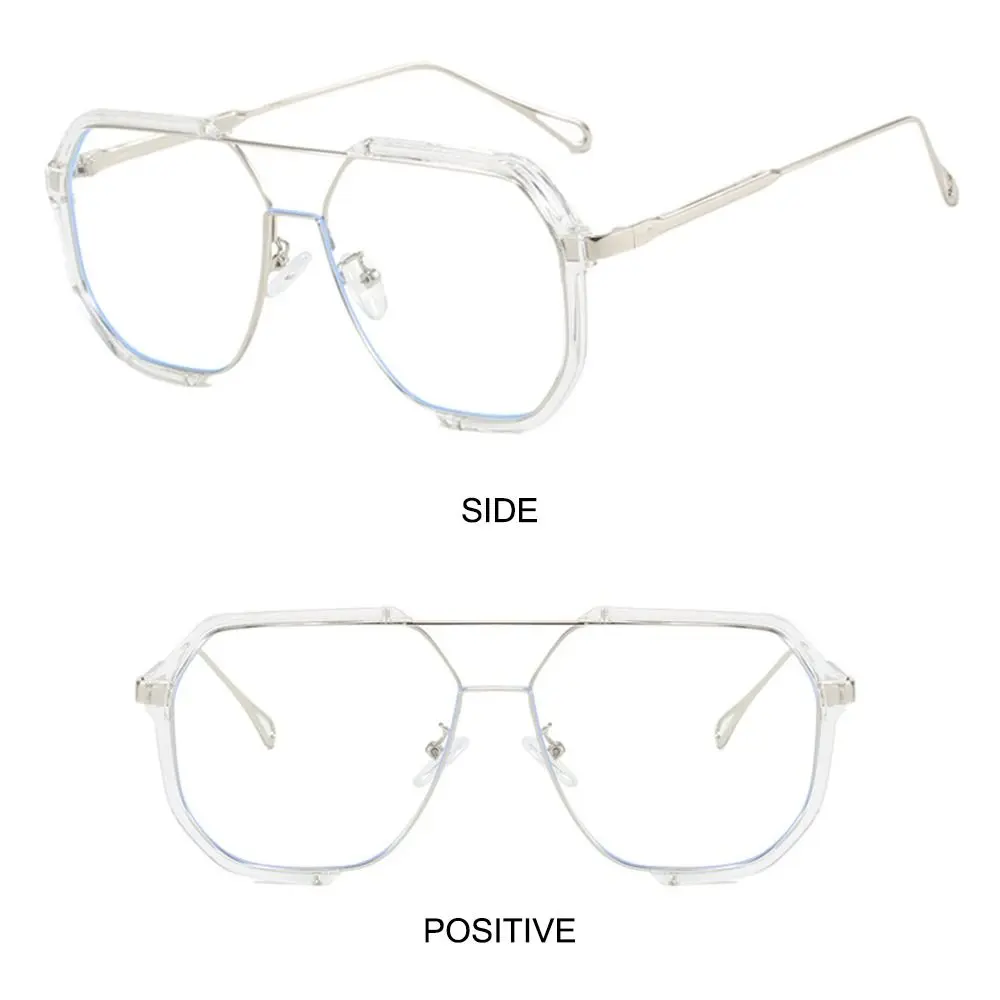 Trendy Polygonal Punk Sunglasses Oversized Goggle Advanced Sense One Piece Large Frame Sun Glasses New Steampunk Eyewear UV400