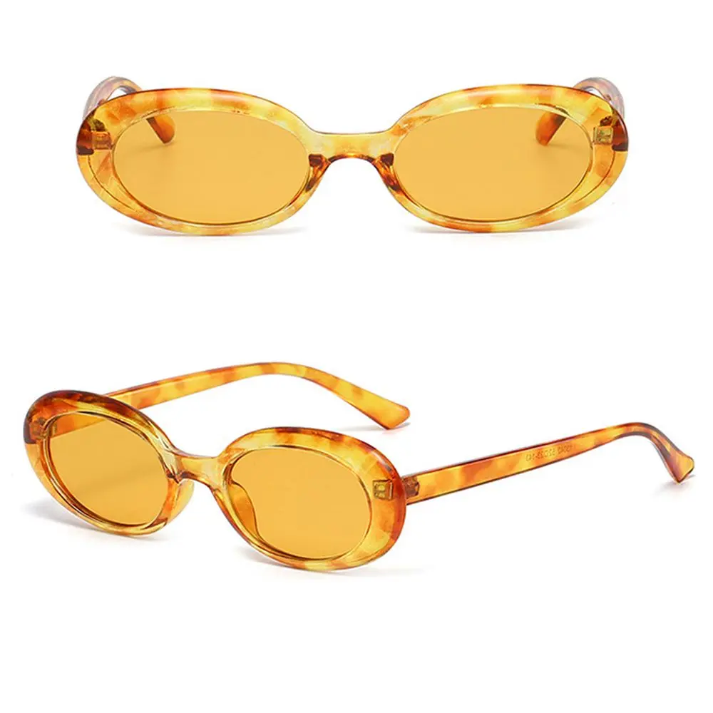 Retro Oval Sunglasses Small Frame Women's Sunglasses Gothic Sun Glasses for Women/Men Streetwear Eyewear
