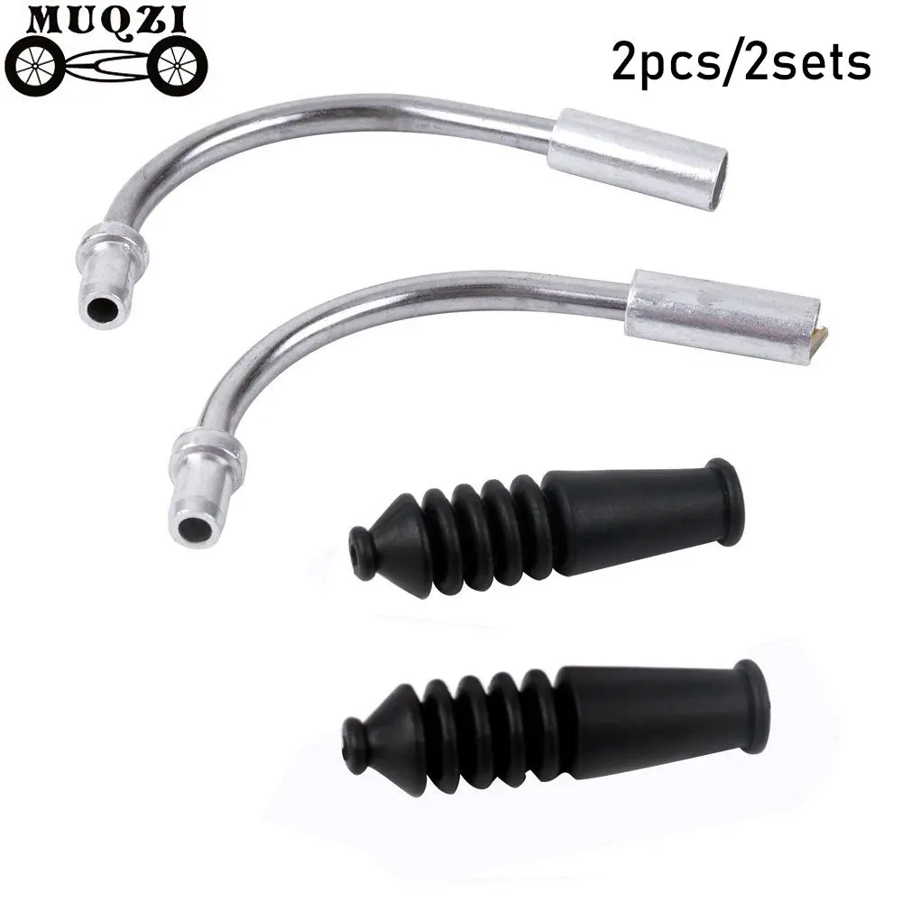 2pcs/2sets MTB Mountain Bike V Brake Noodles Cable Guide Bend Tube Pipe Sleeves Protector Hose Brake Noodle and Boot Set