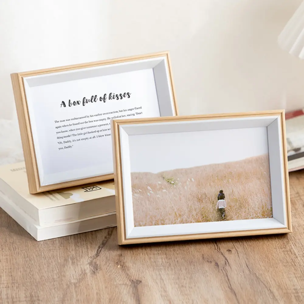 Wooden Photo Frame For Wall Hanging Wood Picture Frame Stand For Pictures Photo Decor Commemorative Gift