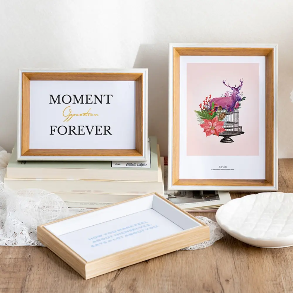 Wooden Photo Frame For Wall Hanging Wood Picture Frame Stand For Pictures Photo Decor Commemorative Gift