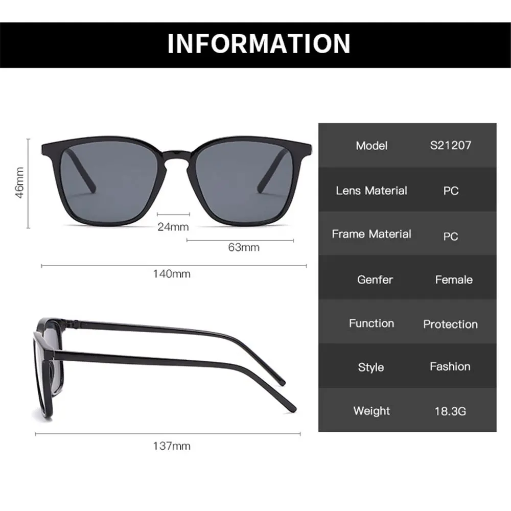 Simple Retro Sunglasses for Women/Men Trend Square Sun Glasses High Quality Sunglasses Summer Eyewear UV400